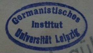 Germanistisches Institut (Leipzig) / Stempel