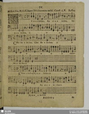 IV. Grimm, Heinrich: Missa super Dilectus meus mihi
