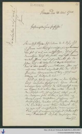 Brief vom 25.05.1900.