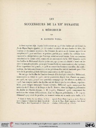 2: Les successeurs de la XIIe dynastie a Médamoud