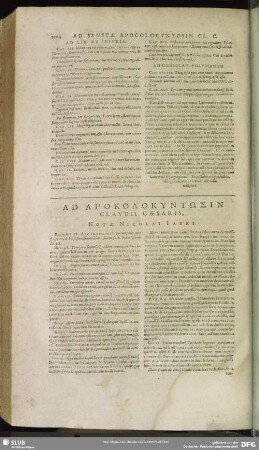 Ad Apokolokyntōsin Claudii Caesaris, Notae Nicolai Fabri