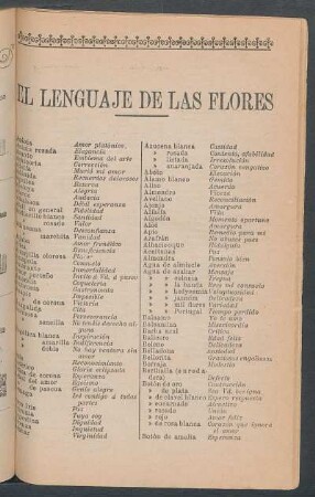 El lenguaje de las flores
