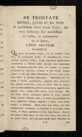 3-198, De Trinitate Divina...Libri Septem.