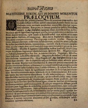 Dissertatio Exegetico-Theologica De Beatitudine In Domino Defunctorum, Occasione Apocal. XIV, 13.