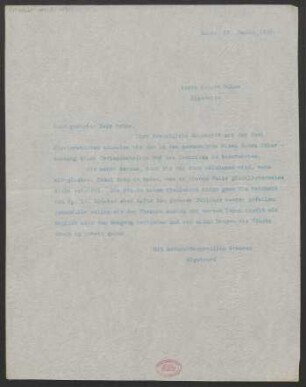 Brief an Robert Oehme : 25.01.1910