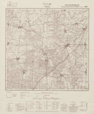 3941 Klepzig, Topographische Karte 1:25000 (4cm - Karte)