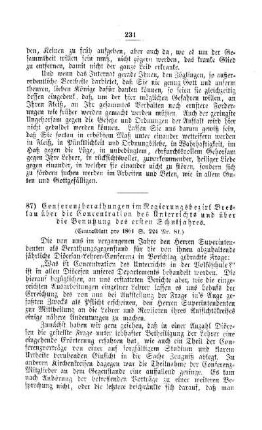 Conferenzberathung im Regierungsbezirk Breslau über die Concentration des Unterrichts und über die Benutzung des ersten Schuljahres : [IV. Seminarien, Bildung der Lehrer und deren persönliche Verhältnisse]