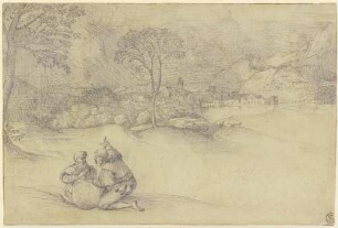 Landschaft mit zwei Astronomen