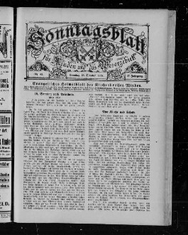 Sonntagsblatt für Minden und das Wesergebiet : evangelisches Heimatblatt der Kirchenkreise Minden und Vlotho