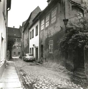 Bautzen, Messergasse 1/3. Wohnhäuser (18. Jh.). Straßenansicht