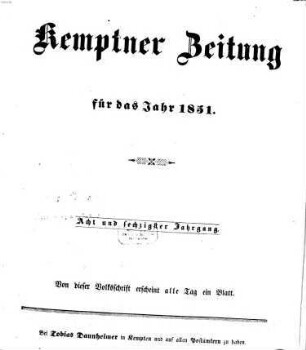 Kemptner Zeitung, 1851 = Jg. 68