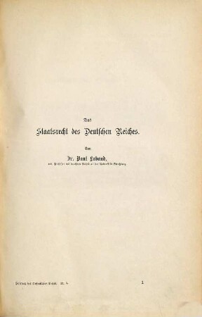 Das Staatsrecht des Deutschen Reiches