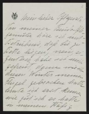 Brief von Pima Andreae an Gerhart Hauptmann