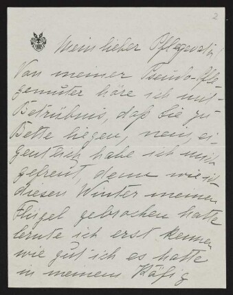 Brief von Pima Andreae an Gerhart Hauptmann