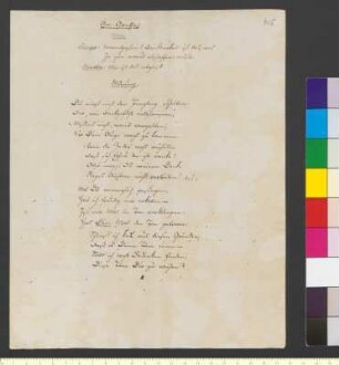 Brief von Dohrn, Carl August an Goethe, Johann Wolfgang von
