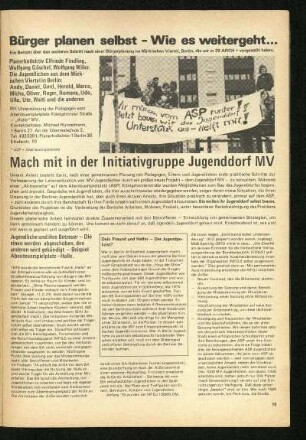 Bürger planen selbst - Wie es weitergeht ...