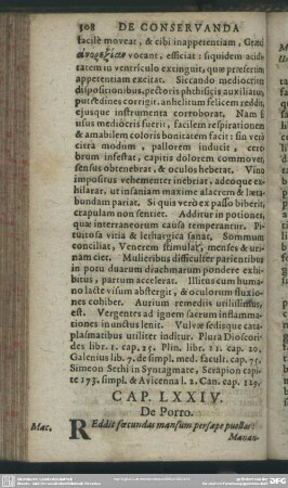 Cap. LXXIV. De Porro