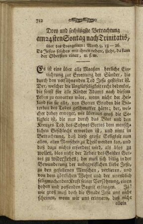 Drey und sechszigste Betrachtung am 24sten Sontag nach Trinitatis, [...]
