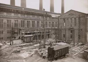 W.II - Erweiterung 1929. Freiluftanlage und Pumpenhaus für Maschine 5