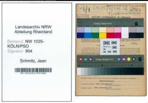 Entnazifizierung Jean Schmitz , geb. 06.02.1898 (Kaufmaennischer Angestellter)