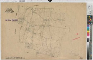 Niederaden (Lünen), Lanstrop (Dortmund), Umlegung Niederaden, Bl. 1 Urkarte I Niederaden Flur 1