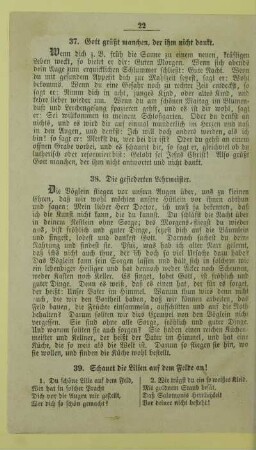 37. Gott grüßt manchen, der ihm nicht dankt
