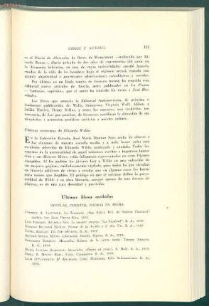 Últimos libros recibidos
