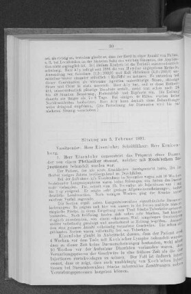 Sitzung am 3. Februar 1891.