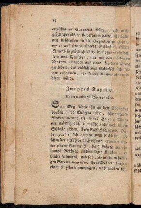Zweytes Kapitel. Unvermuthetes Wiederfinden.
