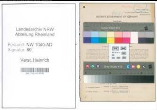 Entnazifizierung Heinrich Verst , geb. 19.09.1884 (Stadtsekretaer)