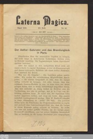 Band XIII. III. Heft. Nr. 51. Juli 1897.