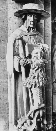 Halberstadt, Dom St. Stephanus und St. Sixtus, südwestl. Vierungspfeiler, Hl. Hieronymus
