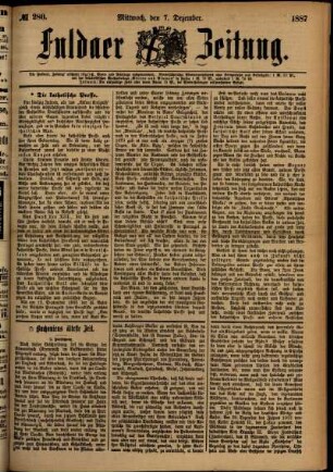 Ausgabe vom Mittwoch, den 07. Dezember 1887.