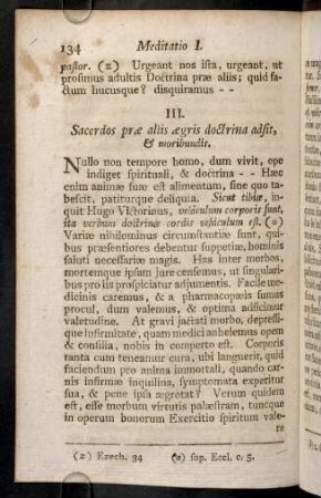 134-142, II. Sacerdos prae aliis aegris doctrina adsit, & moribundis.; Colloquium.; Reflexio.