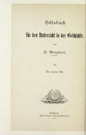 Bd. 3: Die neuere Zeit