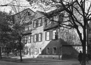 Weimar, Schillerhaus : Schillers Wohnhaus in Weimar (1777). Straßenansicht
