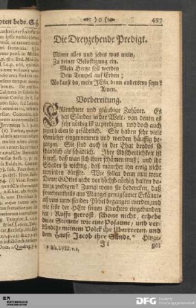 Die Dreyzehende Predigt.