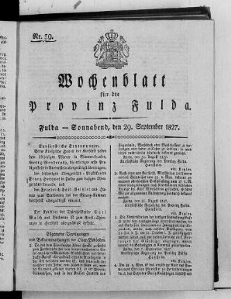 Nr. 39, Ausgabe vom 29. September 1827