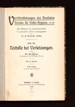 Nothilfe bei Verletzungen