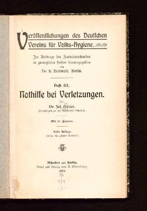 Nothilfe bei Verletzungen