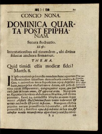Concio Nona. Dominica Quarta Post Epiphaniam.
