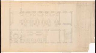 Reichsluftfahrtministerium, Berlin: Kleiner Speisesaal Q2R: Grundriss (Bestuhlungsplan) 1:20