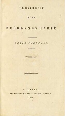 Zesde Jaargang, Tweede Deel