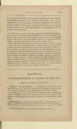 Chapitre XI. La France pendant la guerre de Cent ans
