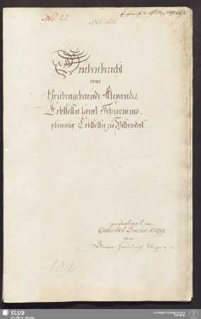 Grubenbericht vom Grubengebaeude Alexander Erbstolln samt Schwemmspfennig Erbstolln zu Hilbersdorf - 17.6287 4.
