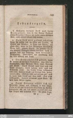 Lebensregeln.