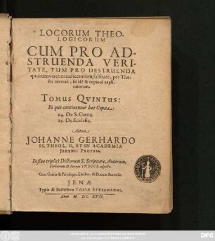 5: In quo continentur haec Capita: 24. De S. Coena 25. De Ecclesia