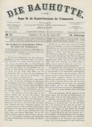 No. 34. Frankfurt a. M., den 24. August 1907. 50. Jahrgang.