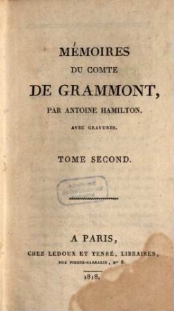 Mémoires du comte de Grammont. 2