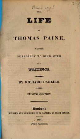 The Life of Thomas Paine ...